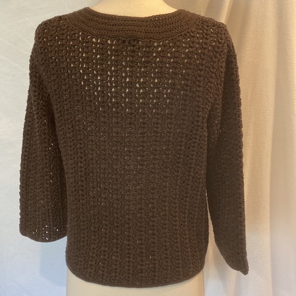 Talbots crochet cardigan sweater - Picture 4 of 6